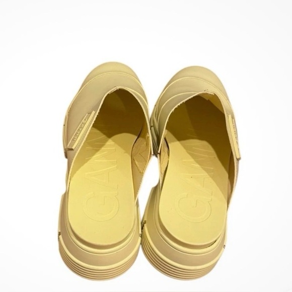 Ganni Unisex Platform Mule Clogs Pale Banana New with Dust Bag - Picture 5 of 11